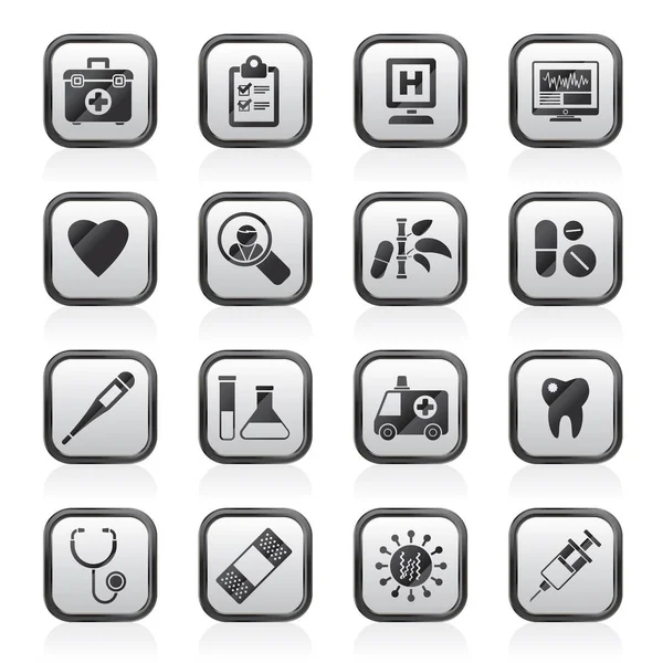 Hospital Medical Healthcare Icons Vector Icon Set — Stock Vector