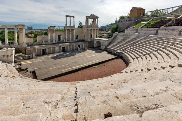 Plovdiv Bulgaria May 2016 Ruins Ancient Roman Theatre Plovdiv Bulgaria — Stock Photo, Image