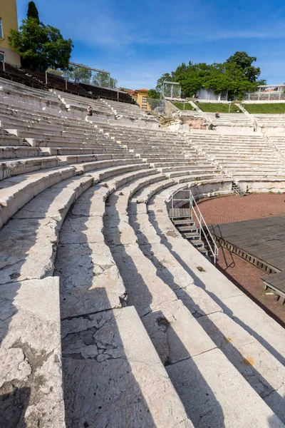 Plovdiv Bulgaristan Mayıs 2016 Plovdiv Bulgaristan Harabeleri Antik Roma Tiyatrosu — Stok fotoğraf