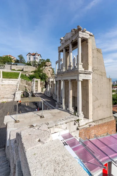 Plovdiv Bulgária Maio 2016 Ruínas Antigo Teatro Romano Plovdiv Bulgária — Fotografia de Stock