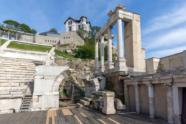 Plovdiv Bulgária Maio 2016 Ruínas Antigo Teatro Romano Plovdiv Bulgária — Fotografia de Stock