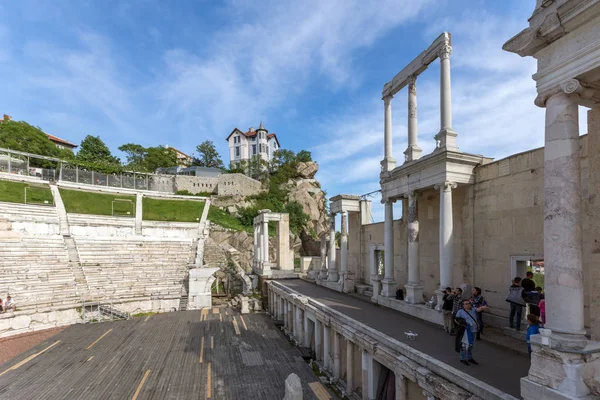 Plovdiv Bulharsko Květen 2016 Ruiny Starověké Římské Divadlo Plovdivu Bulharsko — Stock fotografie