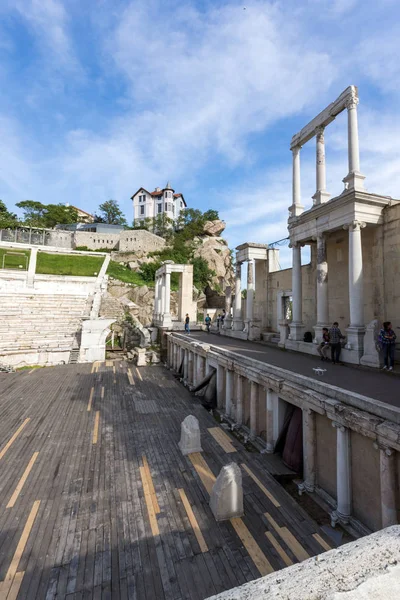 Plovdiv Bulgária Maio 2016 Ruínas Antigo Teatro Romano Plovdiv Bulgária — Fotografia de Stock