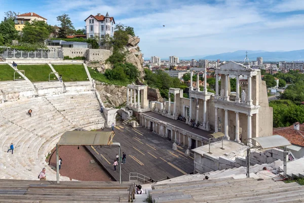 Plovdiv Bulgaria May 2016 Ruins Ancient Roman Theatre Plovdiv Bulgaria — Stock Photo, Image