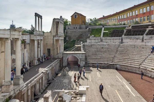 Plovdiv Bulgária Maio 2016 Ruínas Antigo Teatro Romano Plovdiv Bulgária — Fotografia de Stock