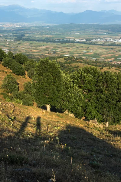 Amazing Zonsondergang Landschap Van Ograzhden Berg Regio Blagoevgrad Bulgarije — Stockfoto