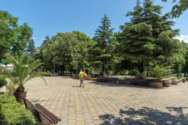 Ahtopol, Bulgaristan - 30 Haziran 2013: Ahtopol şehir, Burgaz bölge, Bulgaristan Liman Panoraması