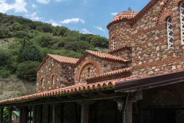 Ortaçağ Vodoca Manastırı Saint Leontius yakındaki kasaba Ustrumca,, Makedonya