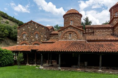 Ortaçağ Vodoca Manastırı Saint Leontius yakındaki kasaba Ustrumca,, Makedonya