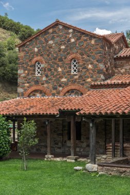Ortaçağ Vodoca Manastırı Saint Leontius yakındaki kasaba Ustrumca,, Makedonya