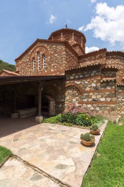 Ortaçağ Vodoca Manastırı Saint Leontius yakındaki kasaba Ustrumca,, Makedonya