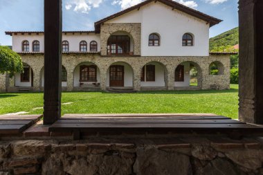 Ortaçağ Vodoca Manastırı Saint Leontius yakındaki kasaba Ustrumca,, Makedonya