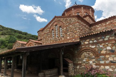 Ortaçağ Vodoca Manastırı Saint Leontius yakındaki kasaba Ustrumca,, Makedonya