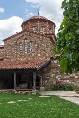 Ortaçağ Vodoca Manastırı Saint Leontius yakındaki kasaba Ustrumca,, Makedonya
