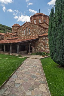 Ortaçağ Vodoca Manastırı Saint Leontius yakındaki kasaba Ustrumca,, Makedonya
