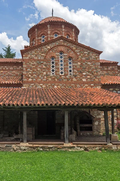 Ortaçağ Vodoca Manastırı Saint Leontius yakındaki kasaba Ustrumca,, Makedonya
