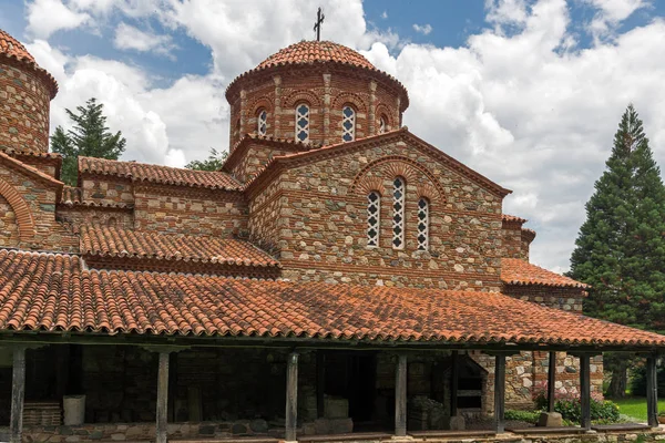 Ortaçağ Vodoca Manastırı Saint Leontius yakındaki kasaba Ustrumca,, Makedonya