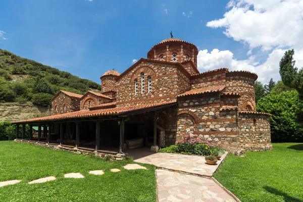 Ortaçağ Vodoca Manastırı Saint Leontius yakındaki kasaba Ustrumca,, Makedonya