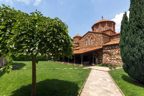 Ortaçağ Vodoca Manastırı Saint Leontius yakındaki kasaba Ustrumca,, Makedonya
