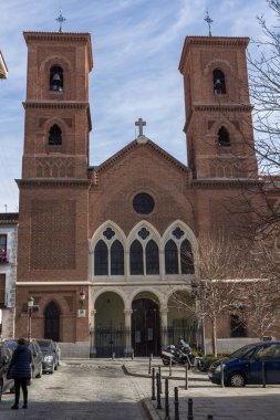 Madrid, İspanya - 23 Ocak 2018: görünümü Virgen de la Paloma kilise şehir Madrid, İspanya, Amazing