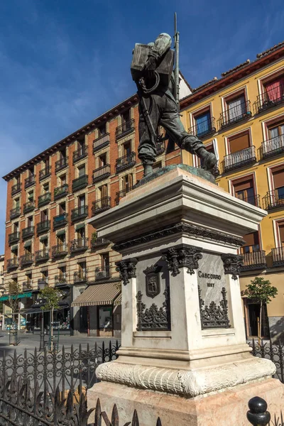 Madrid Espanha Janeiro 2018 Vista Incrível Monumento Eloy Gonzalo Herói — Fotografia de Stock