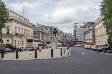 Londra, İngiltere - 17 Haziran 2016: Edward VII anıt heykel city, Londra, İngiltere, İngiltere'de