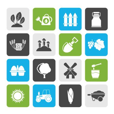 Tarım ve tarım simgeler - vector Icon set