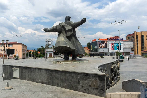 Strumica Makedonien Juni 2018 Monument Gotse Delchev Det Centrala Torget — Stockfoto