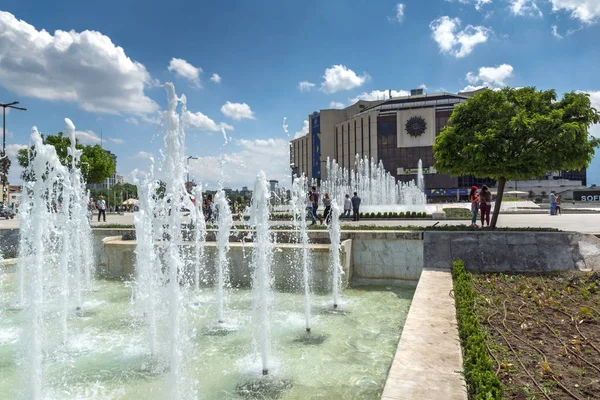 Sofie Bulharsko Května 2018 Fontány Před Národní Palác Kultury Sofii — Stock fotografie