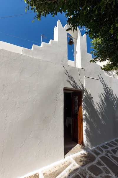 Chuch Branco Cidade Parakia Ilha Paros Cyclades Greece — Fotografia de Stock
