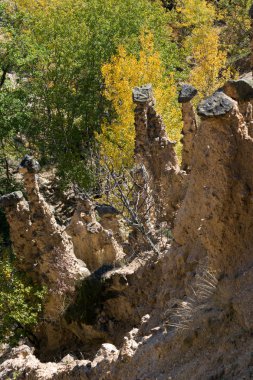 Sonbahar manzara kaya oluşumu Şeytan'ın Town Radan dağ, Sırbistan
