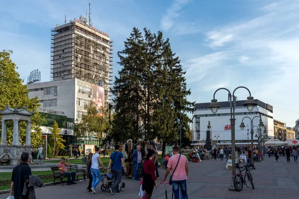 Nis Serbia Octubre 2017 Caminando Por Calle Central Ciudad Nis — Foto de Stock