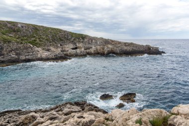 Şaşırtıcı Panorama Limnionas beach Zakynthos Island, Yunanistan