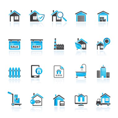 Gerçek arazi iş simgeleri - vektör Icon Set