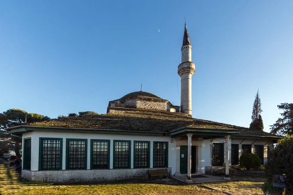 Ioannina Greece December 2014 Amazing Sunset View Aslan Pasha Mosque — Stock Photo, Image