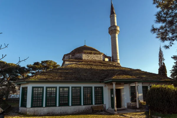 Ιωάννινα Ελλάδα Δεκεμβρίου 2014 Καταπληκτικό Ηλιοβασίλεμα Τζαμί Ασλάν Πασά Στο — Φωτογραφία Αρχείου