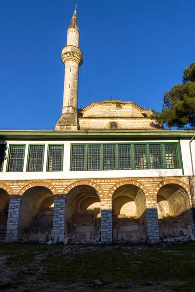 Ioannina Grécia Dezembro 2014 Vista Incrível Pôr Sol Mesquita Aslan — Fotografia de Stock