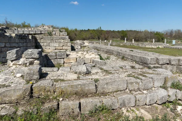 Ruines Capitale Premier Empire Bulgare Forteresse Médiévale Grand Preslav Veliki — Photo