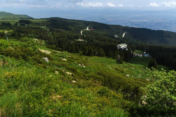 Panorama Avec Collines Verdoyantes Vitosha Mountain Sofia City Region Bulgarie — Photo