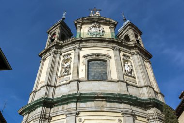 Madrid, İspanya - 23 Ocak 2018: Basilica San Miguel Madrid şehir, İspanya görünümünü şaşırtıcı