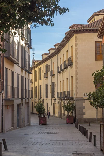 Madrid Espanha Janeiro 2018 Fachada Edifícios Ruas Típicas Cidade Madrid — Fotografia de Stock