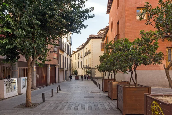 Madrid Spanje Januari 2018 Facade Van Typische Gebouwen Straten Stad — Stockfoto