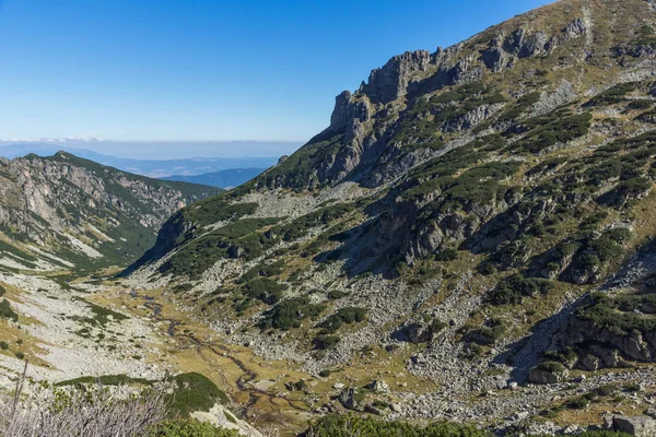 Paisagem Vale Rio Malyovishka Montanha Rila Bulgária — Fotografia de Stock