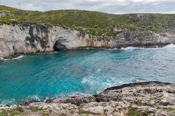 Panorama Bahía Limnionas Isla Zakynthos Grecia — Foto de Stock