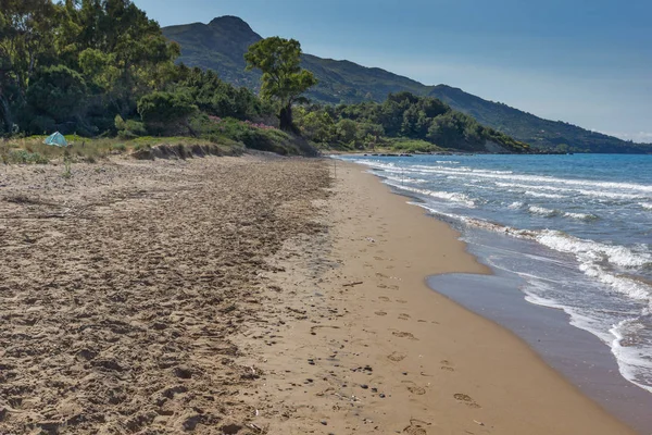 Mała Plaża Czystej Wody Wyspa Zakynthos Grecja — Zdjęcie stockowe