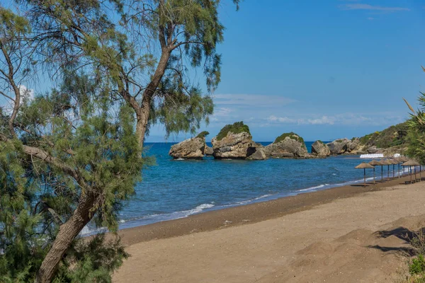 Úžasná Krajina Porto Kaminia Beach Ostrov Zakynthos Řecko — Stock fotografie