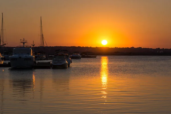 Sozopol Bulgarie Juillet 2016 Coucher Soleil Port Sozopol Région Burgas — Photo