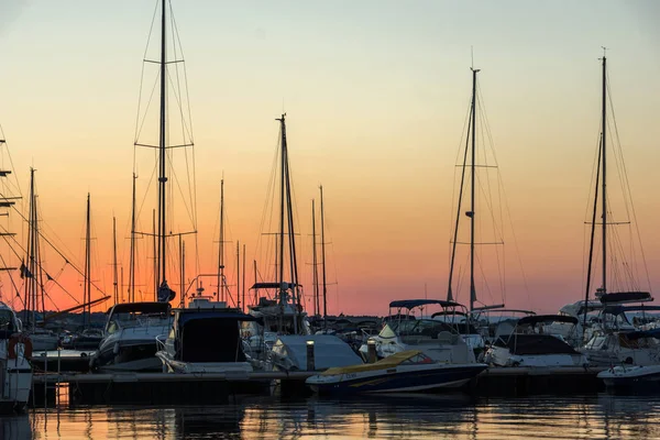 Sozopol Bulgária Julho 2016 Pôr Sol Porto Sozopol Região Burgas — Fotografia de Stock