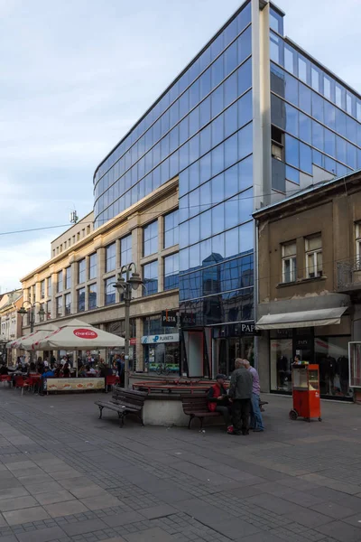 Nis Srbsko Října 2017 Chůze Lidí Hlavní Ulici Města Niš — Stock fotografie