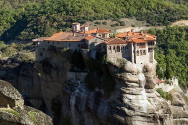 Amazing view of Holy Monastery of Varlaam in Meteora, Thessaly, Greece clipart